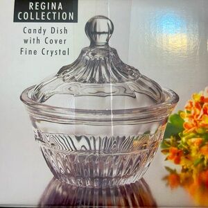 Vintage Candy Dish With Cover Fine Crystal